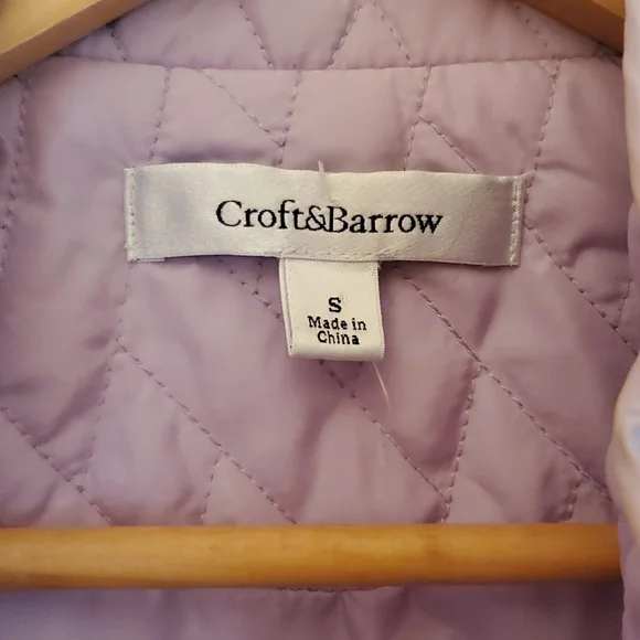 Croft & Barrow light purple quilted vest - Picture 4 of 6